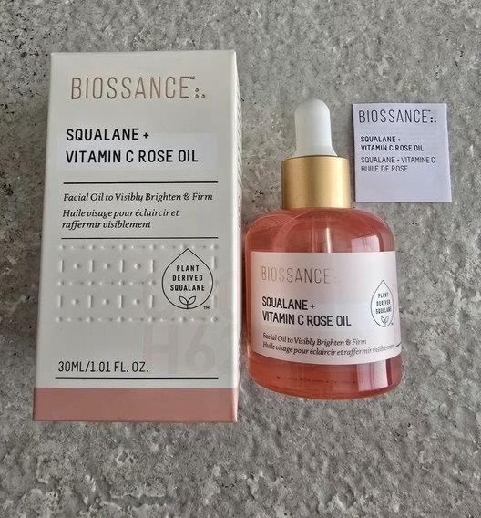 Biossance 🌹Squalane + Vitamin C Rose Oil serum full size 1.01 fl oz new