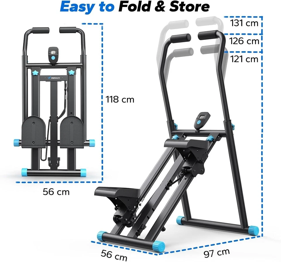 Stair Stepper Vertical Climber Exercise Machine Home Gym Compact Foldable Cardio - Image 2 of 4