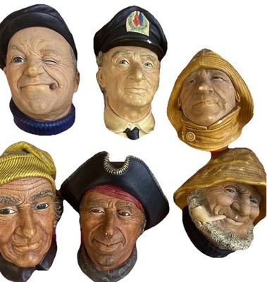 Bossons Maritime Figuren Wandbilder Maske Figuren 3D Deko Bootsmann Kapitän Kind