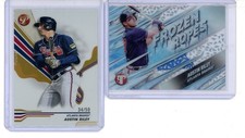 2024 Topps Pristine Austin Riley 2 Card Lot Frozen Ropes, Gold Ref /50 (MS)