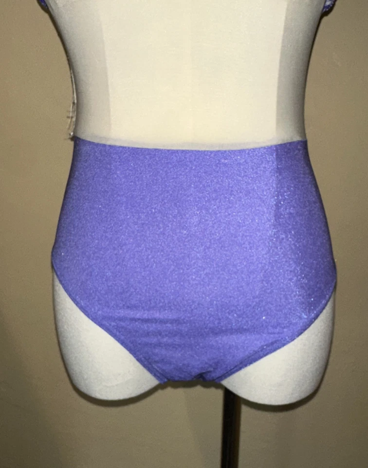 Vestido de banho vintage roxo Gingham com parte inferior embutida e detalhes rosa tamanho 10 - Imagem 2 de 4