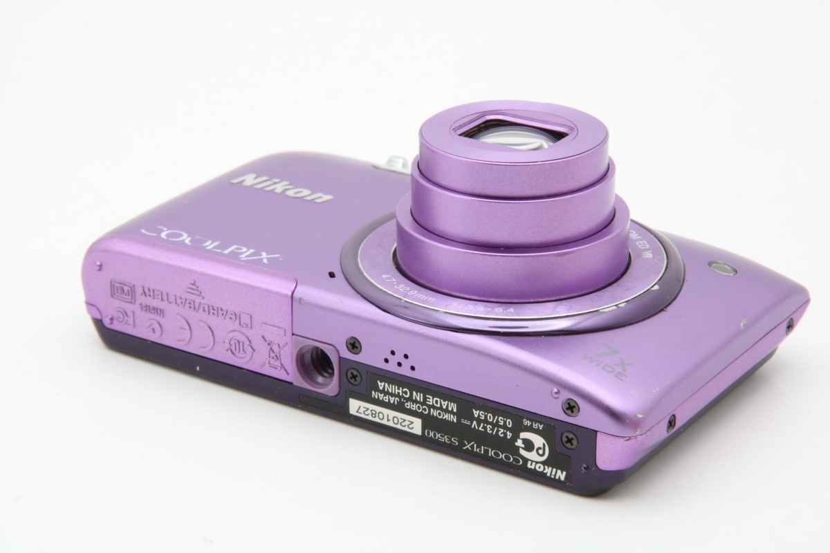 Nikon COOLPIX S3500 20.1MP Digital Camera - Purple for sale online