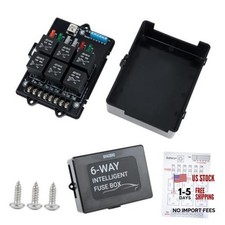 12v Fuse Relay Box With 6 Relays Independent Positivenegative Control Led