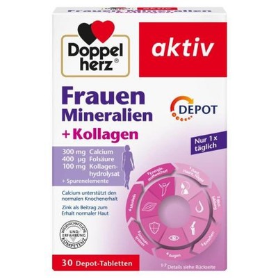 2x DOPPELHERZ Frauen Mineralien+Kollagen Depot Tabl. 30 ST