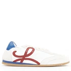 LOEWE Ballet Runner red blue leather gumsole tennis flat sneakers EU38