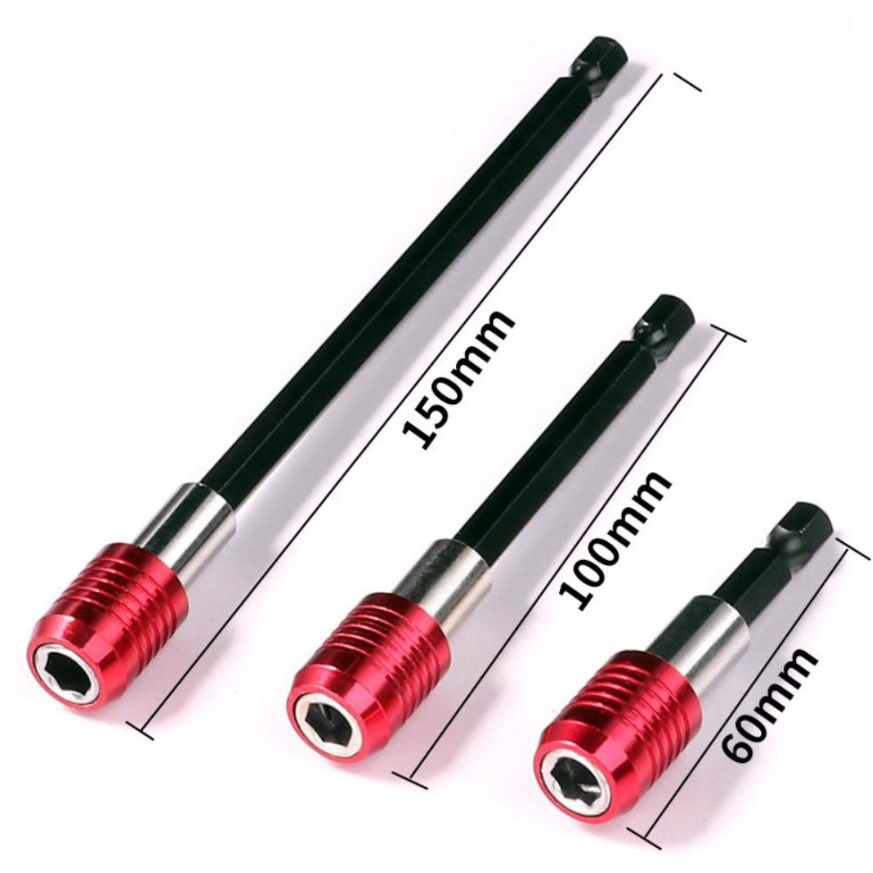 6 pc Quick Release Magnetic 1/4 Hex Shank Screwdriver Extension Holder Drill Bit
