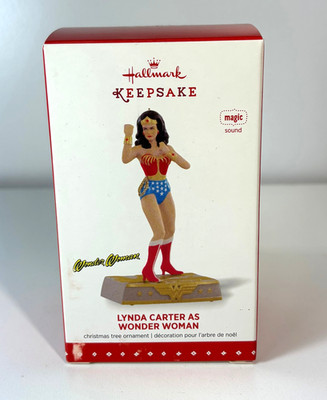 Hallmark Keepsake Lynda Carter as Wonder Woman Ornament 2015 Plays Theme Song DC
