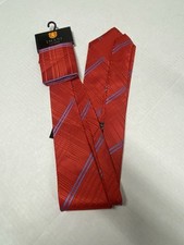 NWT IMANI UOMO MULTI COLOR STRIPED STYLE PRINT SILK TOUCH NECK TIE  HANKY