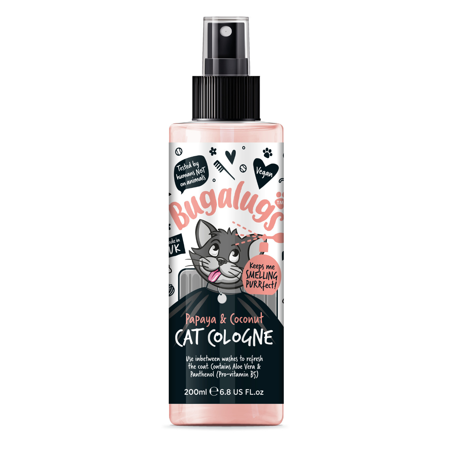 Bugalugs Cat Cologne Spray  Papaya Coconut Deodorant Odour Remover Fragrance
