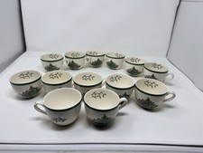 Spode Christmas Tree Holly Set of 13 Tea Cups ENGLAND S3324 R
