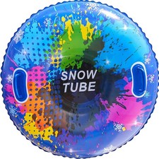 Schneereifen Aufblasbar Winter Schlitten PVC 87cm Gummi Griff Geschenk