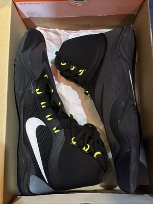 Nike Hypersweep Black Volt Wrestling Shoes Men s Size 12 In Box! Freeks