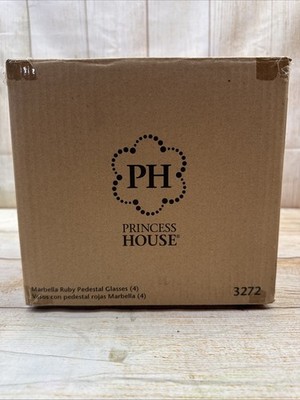 Princess House Marbella Ruby Pedestal Glasses