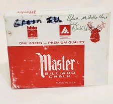 Master Billiard Chalk One Dozen Cubes, Chicago IL Made In USA