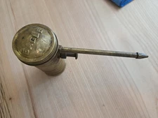 VINTAGE EAGLE NO 66 FINGER PUMP OIL CAN OILER BRASS