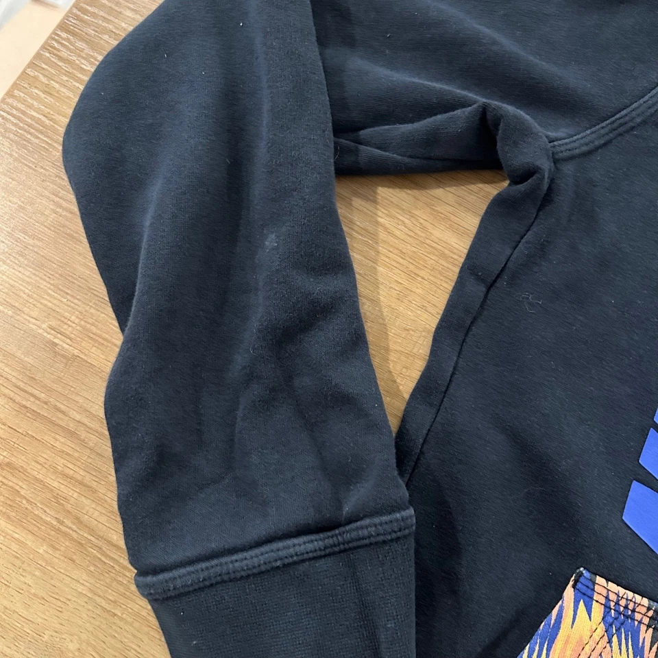 Sudadera con Capucha Nike Jóvenes Niños Talla Grande Negra Azul Naranja Estampado Gráfico Foto 4 de 4