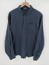 Arcteryx Shirt Mens XL Bernal Flannel Blue Plaid Snap Button Long Sleeve Hiking