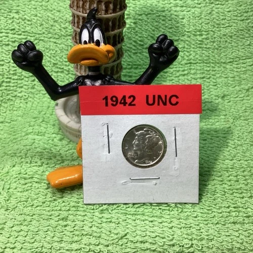 1942 MERCURY  DIME UNCIRCULATED GEM 💎 VERY GRADABLE