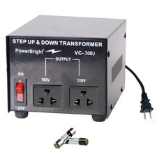 300W Voltage Transformer, Step Up/Down Converter for 100V/120V, Universal Socket