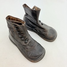 Antique Selz Chicago High Button Baby Shoes Victorian Leather Boots Early 1900s