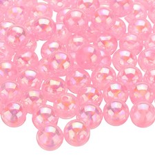 100pcs Acrylic Round Beads AB Colors 12mm Loose Craft Beads Light Pink AB