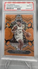 CAMERON THOMAS 2023 PANINI MOSAIC #117 ORANGE FLUORESCENT # /25 SP PSA 10 NETS