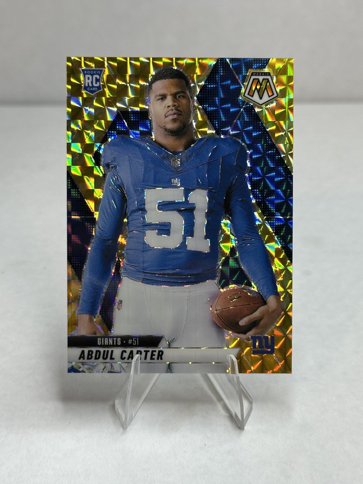 2025 Panini Mosaic #282 Abdul Carter Mosaic Reactive Yellow RC