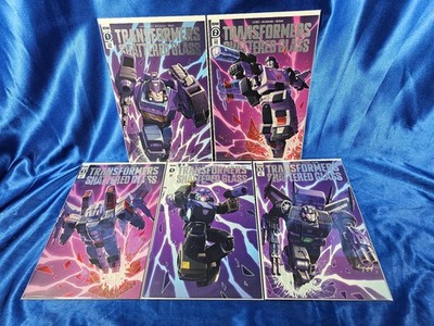 Transformers SHATTERED GLASS 1-5 Complete RE Foil Cover Variant Set 1 2 3 4 5