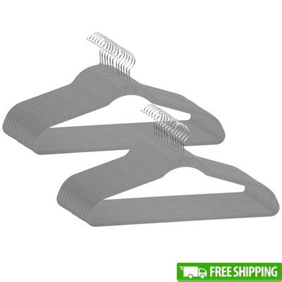 Extra Wide Velvet Hangers Non Slip Durable Clothes Storage Set Organizing New