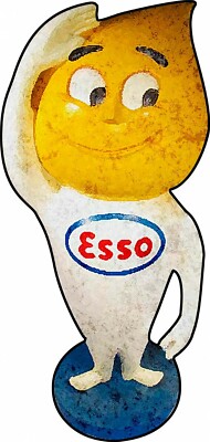 Esso Gasoline Character Laser Cut Metal Sign