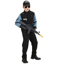 "S.W.A.T." Kostüm Set Polizei Oberteil Hose Basecap Gr. 158 Jungen Verkleidung