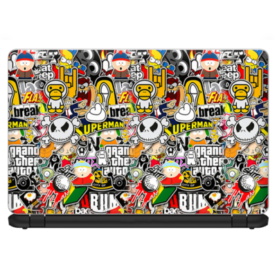 Universal Laptop Skins Wrap for 14 - Metal Mermaid Fish