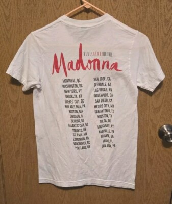MADONNA REBEL HEART USA TOUR TULTEX BLACK T SHIRT SIZE SMALL