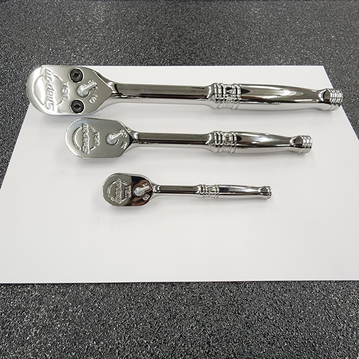 Snap-on Tools USA NEW 3pc Mixed Drive Fixed Head Ratchet Set S80A