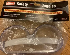 NEW ANSI Z87.1 Safety Goggles Over Glasses Clear Lens  Eye Protection Eye Wear
