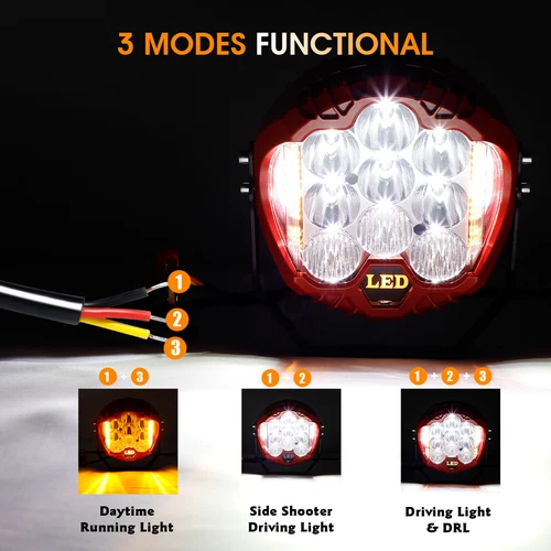 5 pulgadas 7 pulgadas LED Luz de Trabajo Vainas Punto Inundación Combo Lámpara Antiniebla Offroad Conducir Coche - Imagen 6 de 12