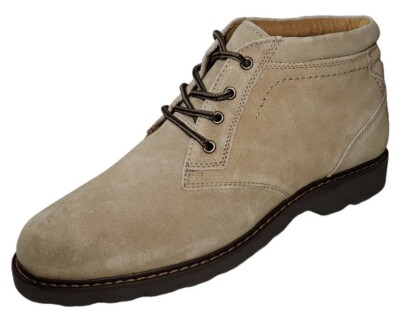 Nunn Bush Mens Size 8 M Chukka Boots Tomahawk Lace Up 84585 Beige Suede
