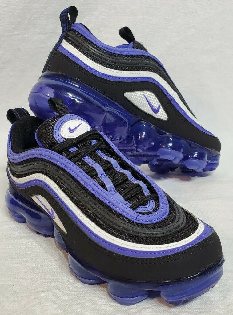 air vapormax 97 black/persian violet grade school kids' shoe