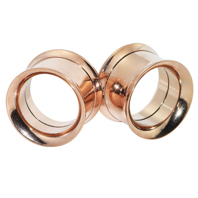 Pair Stainless Steel Screw Fit Ear Gauges Tunnels Plugs Ear Stretchers Piercing