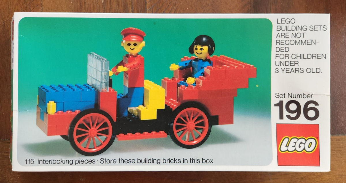 OPEN BOX) New Lego #196 - Building Set with People - Antique Car