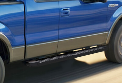 APS Black Step Nerf Bars Fit 04-14 Ford F150 Super Cab
