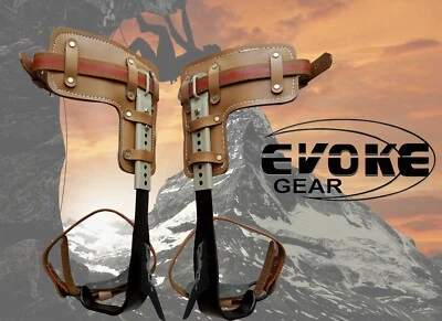 EVOKE GEAR Tree Climbing Spike Set Pole Climbing Spurs Climber Adjustable Long Graffs