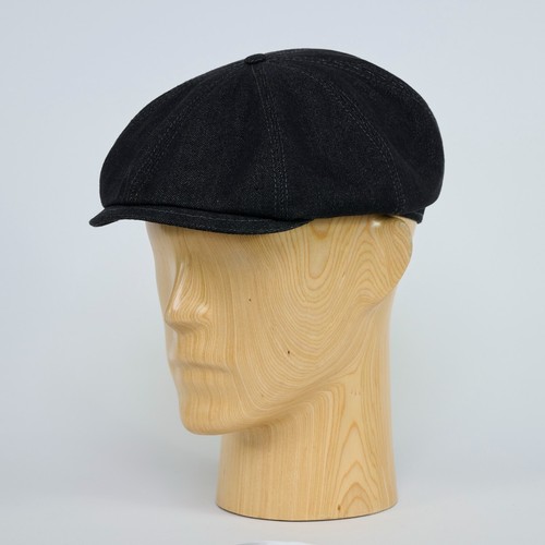 Berretto Sterkowski SHELBY Denim Vintage Stile Classico Vacanze Newsboy Blu/Nero - Foto 8 di 26