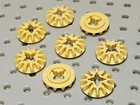 Lego Technic Cog Gear Wheel, Angled (z12 teeth) [6589] Beige Tan x8