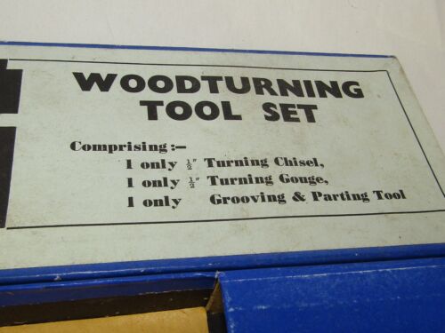 Woodturning tools. 3 tool set, Stanley Bridges. Old/new stock unused. - Picture 3 of 9