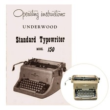 Underwood 150 SX Typewriter Instruction Manual Repro User Vtg Guide Antique thumbnail
