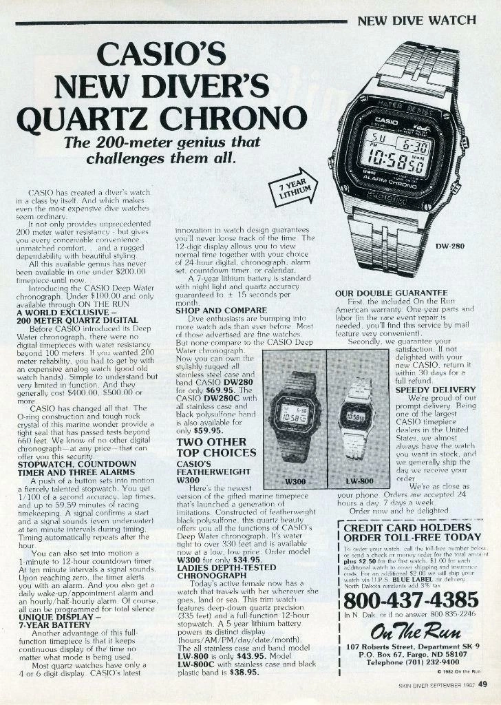 Casio scuba online diving watches