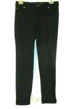 New Peace Love World Ankle Jeans Black Denim Sz 2 Stretch Dark Wash Women CB88V