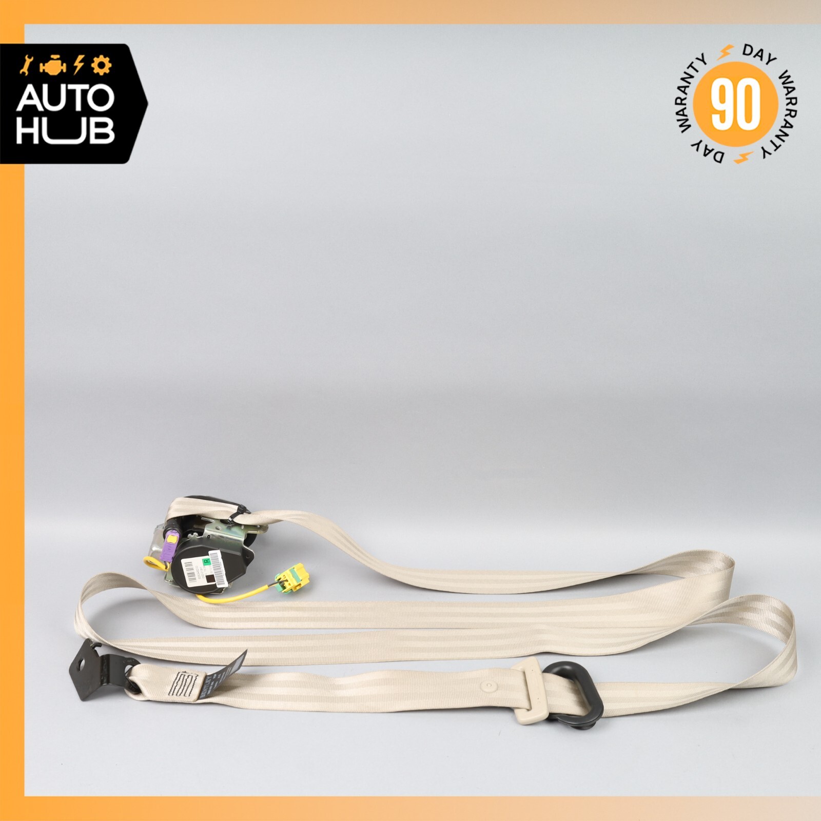 06-13 Bentley Continental Flying Spur Rear Right Side Seat Belt Beige OEM 80k