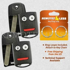 2 For 2009 2010 2011 2012 2013 2014 Acura TSX Remote Key Fob Shell Case Cover